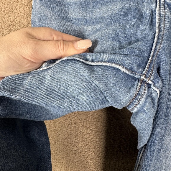 American Eagle Super Hi-Rise Flare Jeans Womens 8 Blue Stretch Denim Medium Wash - Picture 9 of 15